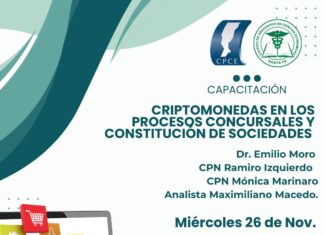 26/11 – 16 h Criptomonedas en los Procesos Concursales y Constitución de Sociedades.