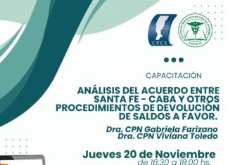 20/11 – 16.30 h Análisis del acuerdo entre Santa Fe – CABA y otros procedimientos de devolución de saldos a favor