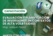 27/10 – 18 h Evaluación y planificación de inversiones en contextos de alta volatilidad