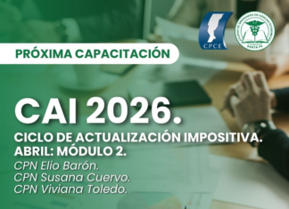 06/04 – 19:30hs Ciclo de Actualización Impositiva Año 2026. Módulo 2