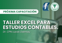 11/03 – 15hs Taller Excel para Estudios Contables 2026. Dr. CPN Lucas Dalmau