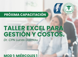 01/04 – 15hs Taller Excel para Gestión y Costos 2026. Dr. CPN Lucas Dalmau