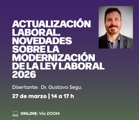 27/03 – 14hs Actualización Laboral. Novedades sobre la Ley Laboral 2026