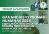 26/05 – 15hs Ganancias Personas Humanas 2025. Aspectos a tener presente para la liquidación. Inocencia Fiscal y Régimen Simplificado de Ganancias. Alcances. Dr. CPN Alberto Coto.