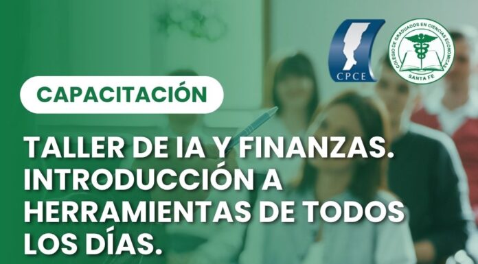 16/06 – 19 h Taller de IA y Finanzas. Introducción a Herramientas de todos los días