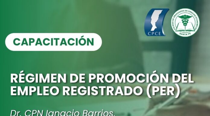 18/08 – 15 h Régimen de Promoción del Empleo Registrado (PER)