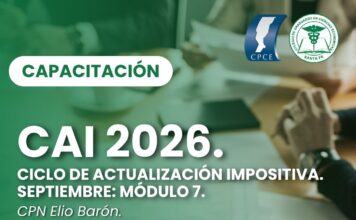 07/09 – 19.30 h Ciclo de Actualización Impositiva Año 2026. Módulo 7