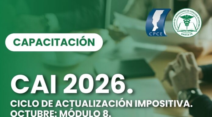 05/10 – 19.30 h Ciclo de Actualización Impositiva Año 2026. Módulo 8